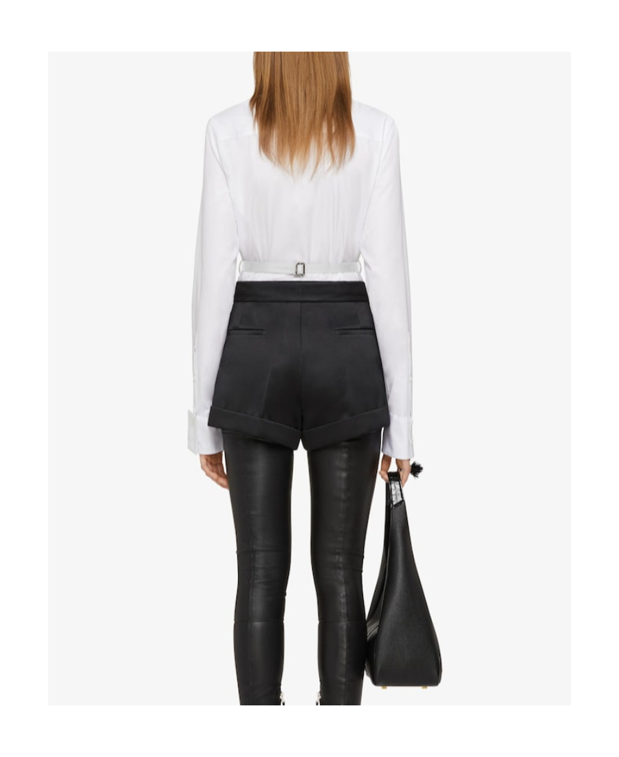 Givenchy 4g Belted Poplin Shirt In White
