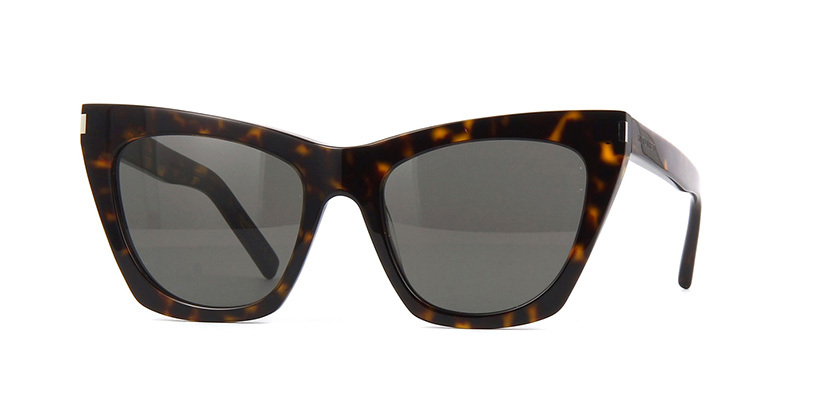 Saint Laurent Womens Brown Sl214 Kate Cat-eye-frame Acetate Sunglasses In Black
