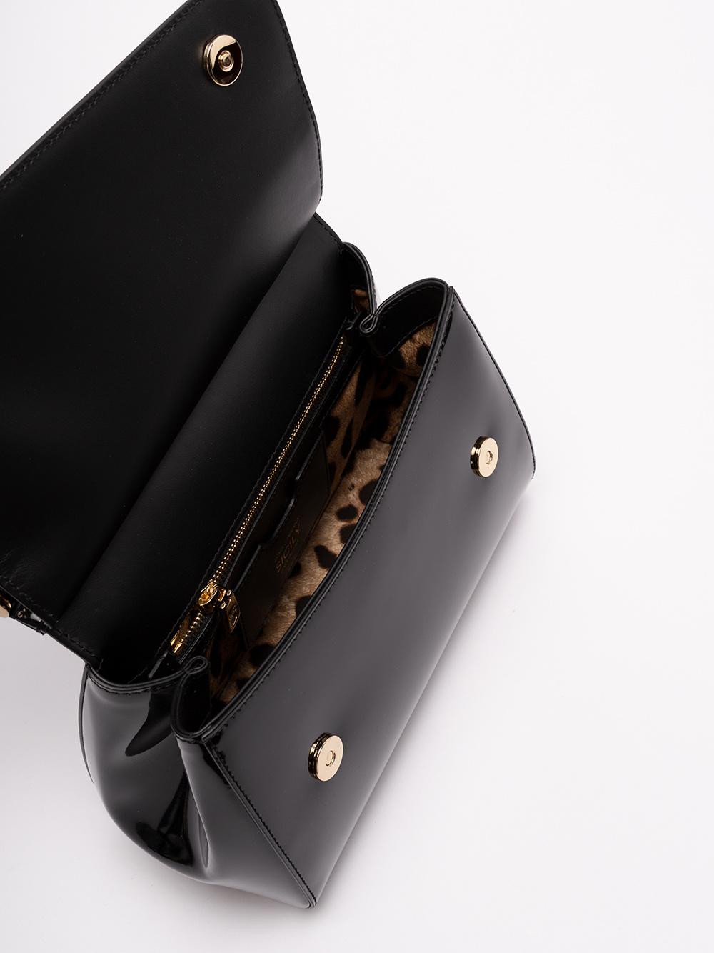 Dolce & Gabbana Medium Sicily Leather Tote Bag In Black