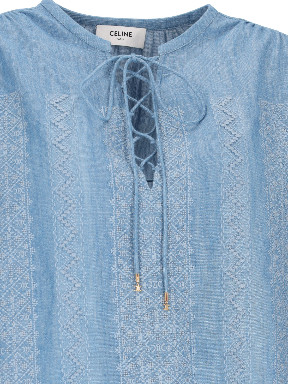Celine Long-sleeved Shirt In Blue