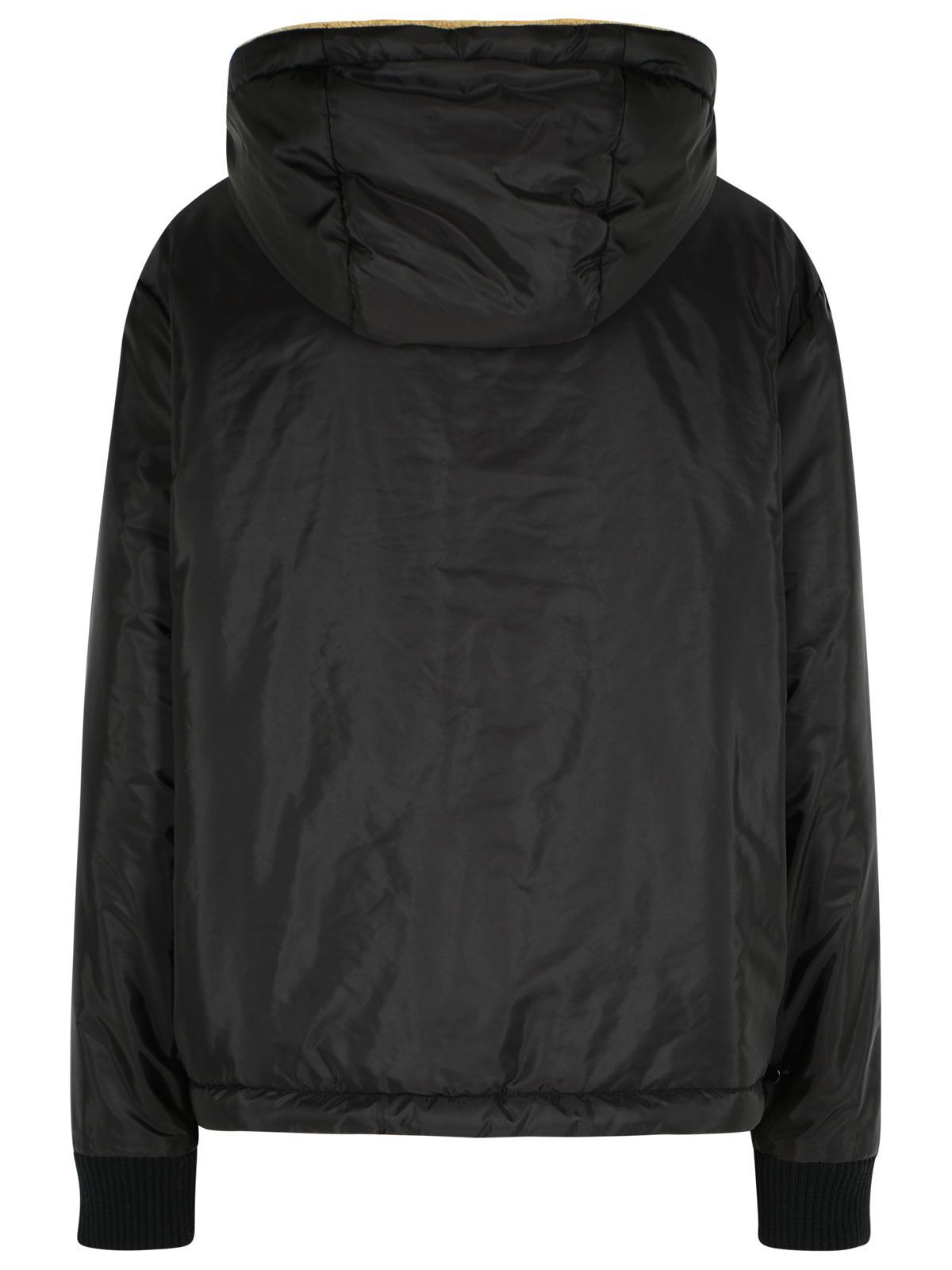 Moncler Long-sleeved Hooded Casual Jacket In Brown