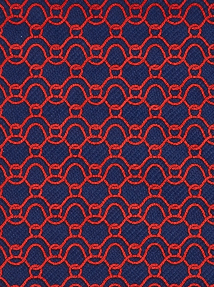 Ferragamo Man Wave Print Silk Tie In Red