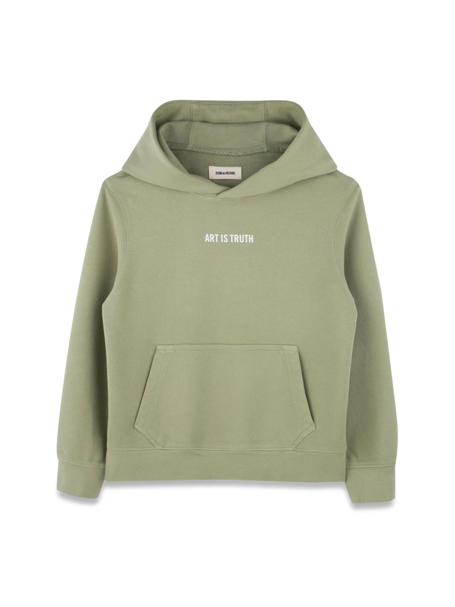 Zadig & Voltaire Slogan-print Hoodie In Green
