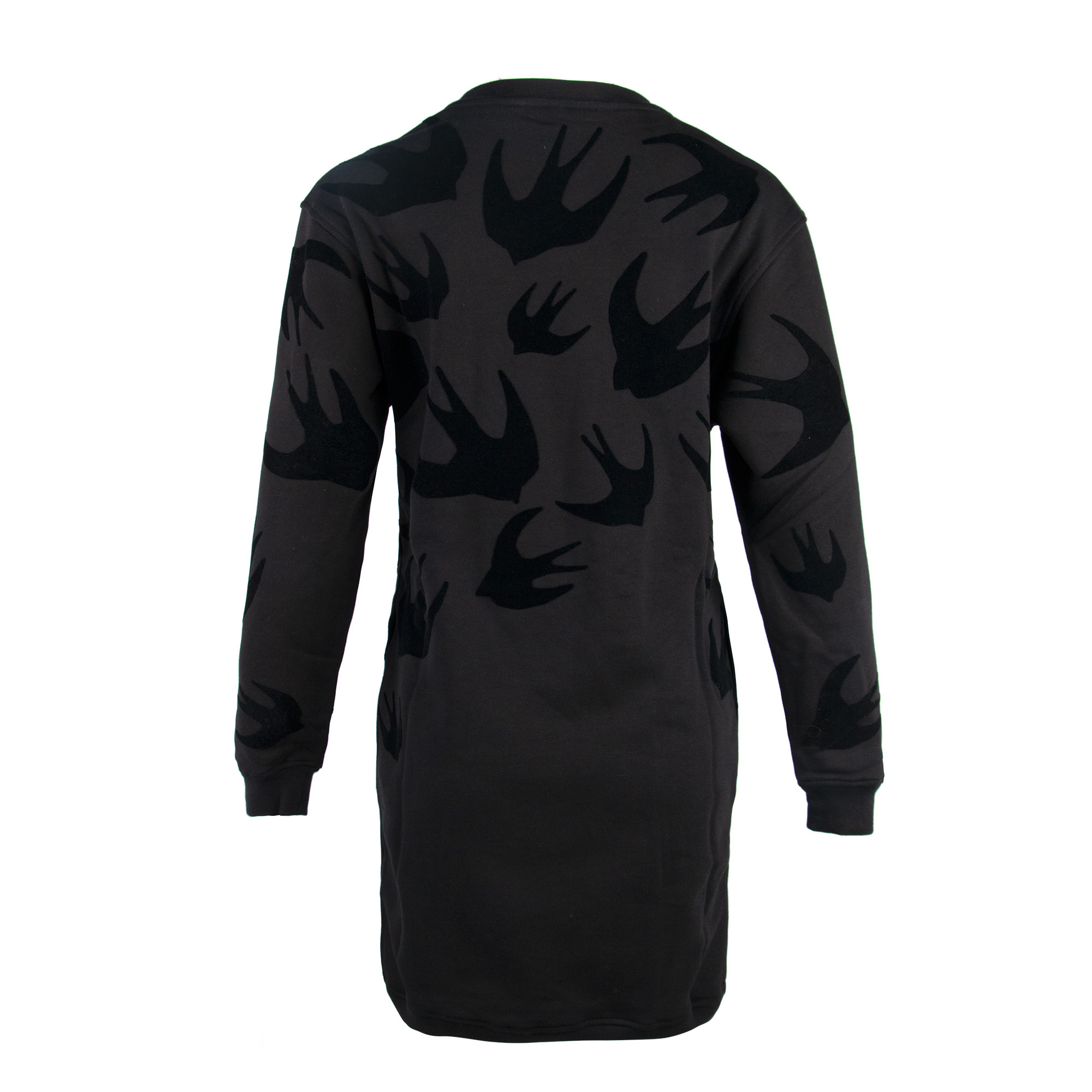 Mcq By Alexander Mcqueen Logo Long-sleeved Dress In Black