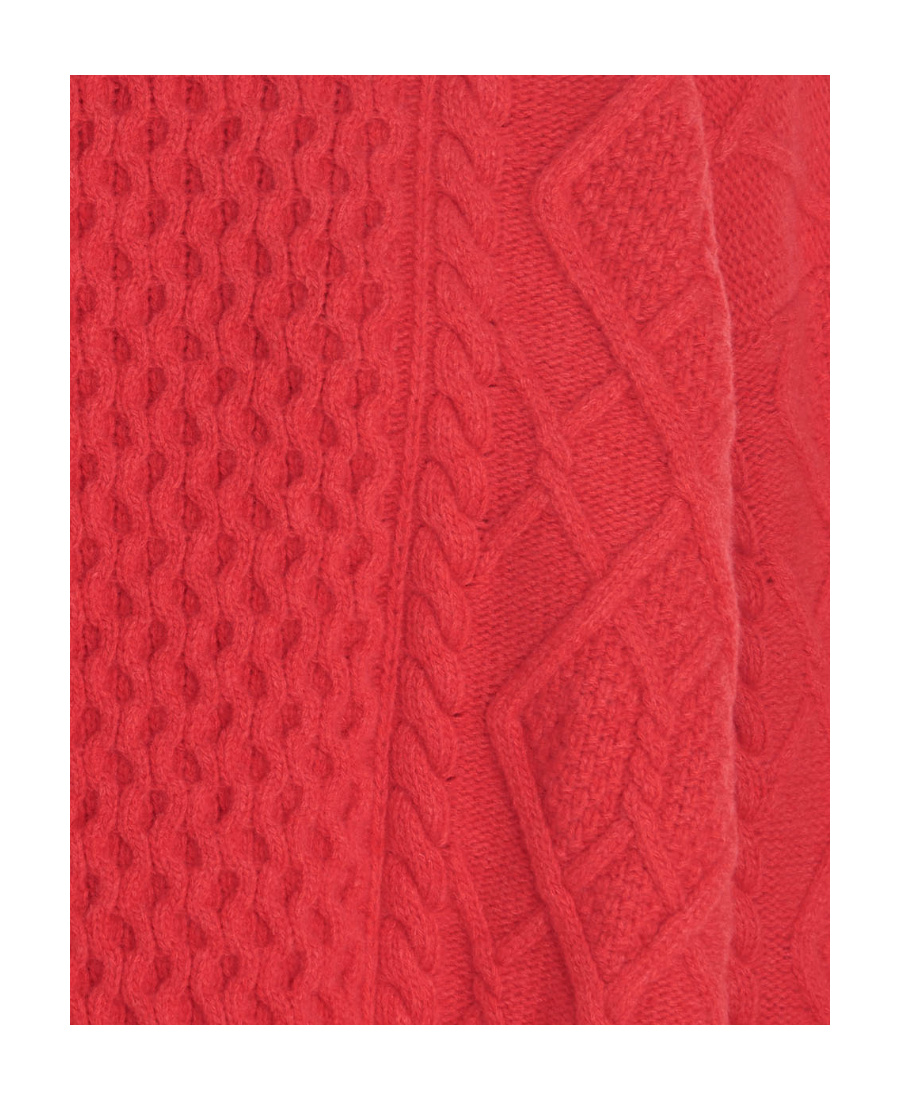 Stella Mccartney Two-tone Alpaca Blend Turtleneck Sweater In Red