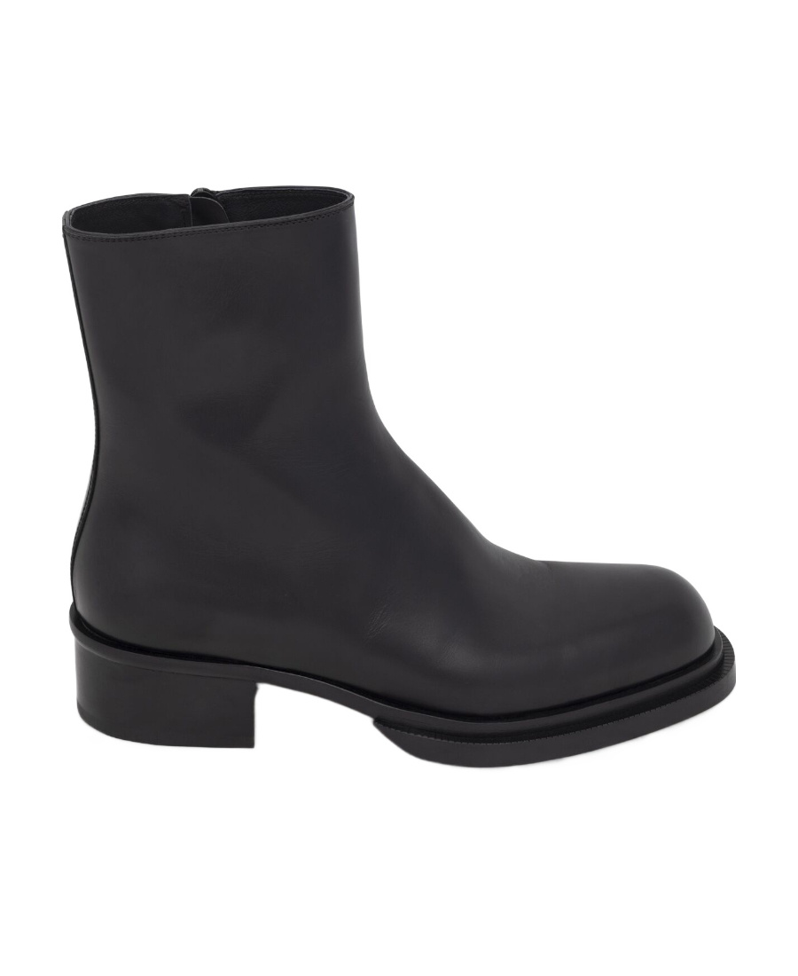 ALEXANDER MCQUEEN CUBAN STACK LEATHER BOOT