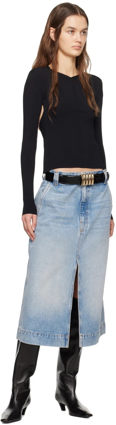 Khaite Julius Patent Leather Belt In Black