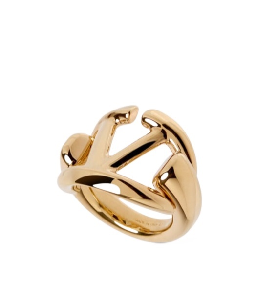 Valentino Garavani V Symbol Moon Ring