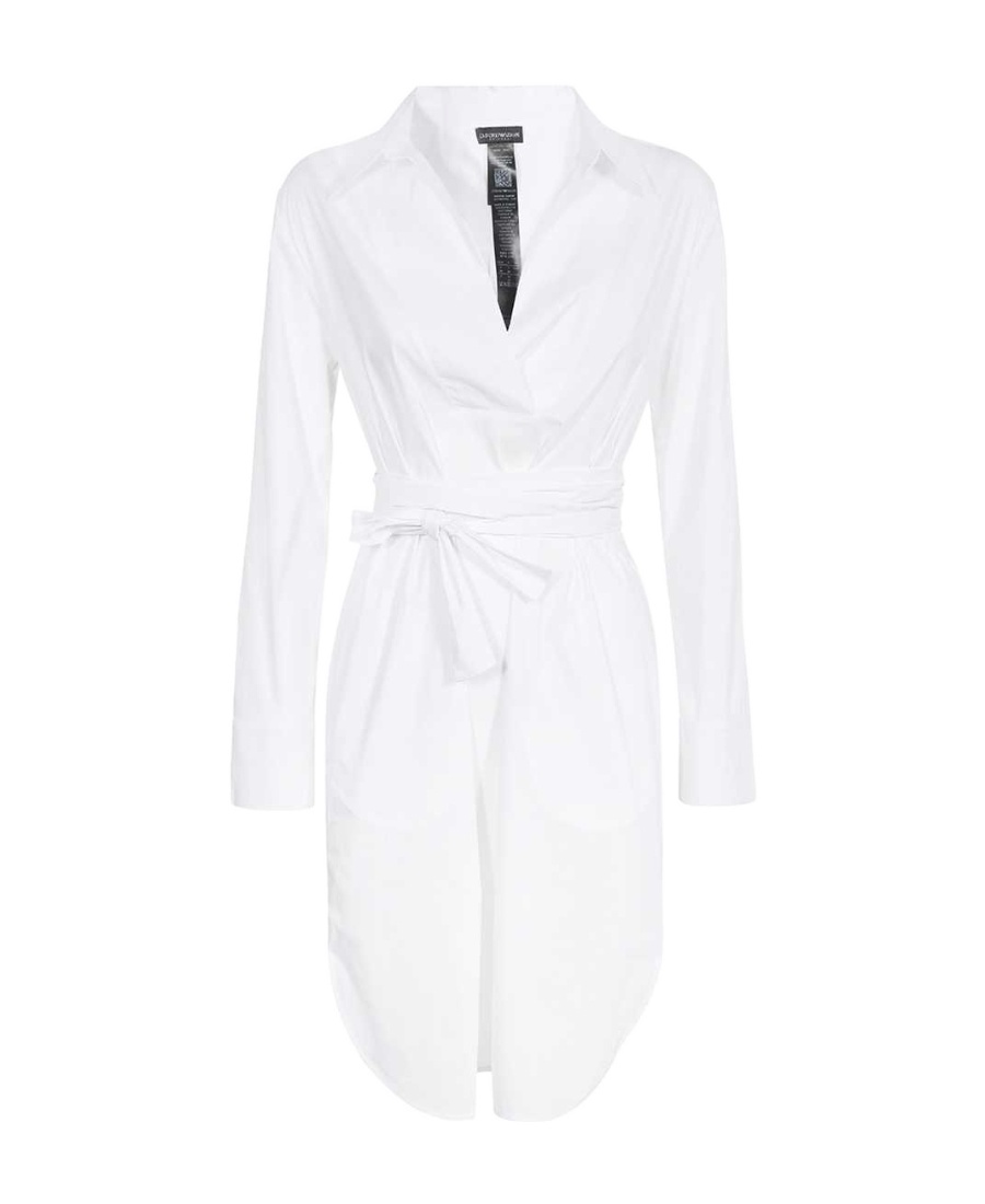 Emporio Armani Long Sleeved Dress In White