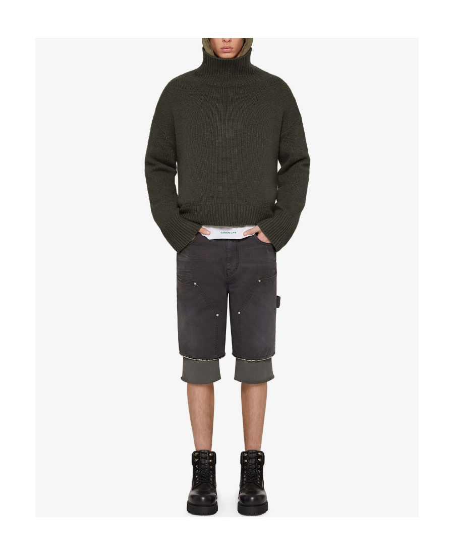 Givenchy High-neck Cashmere Jumper In Green