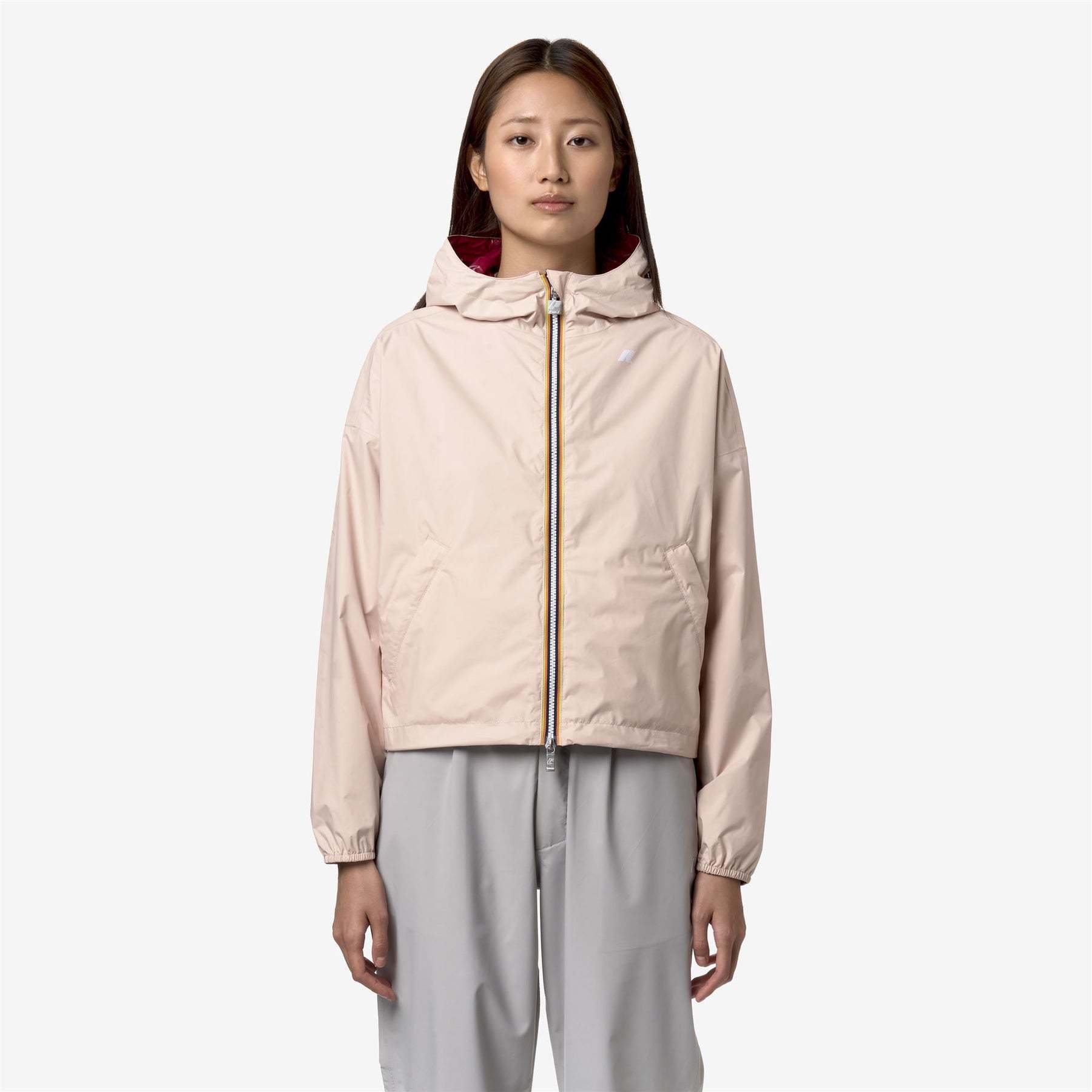K-way Pink Laurette Plus Reversible Jacket In Pink