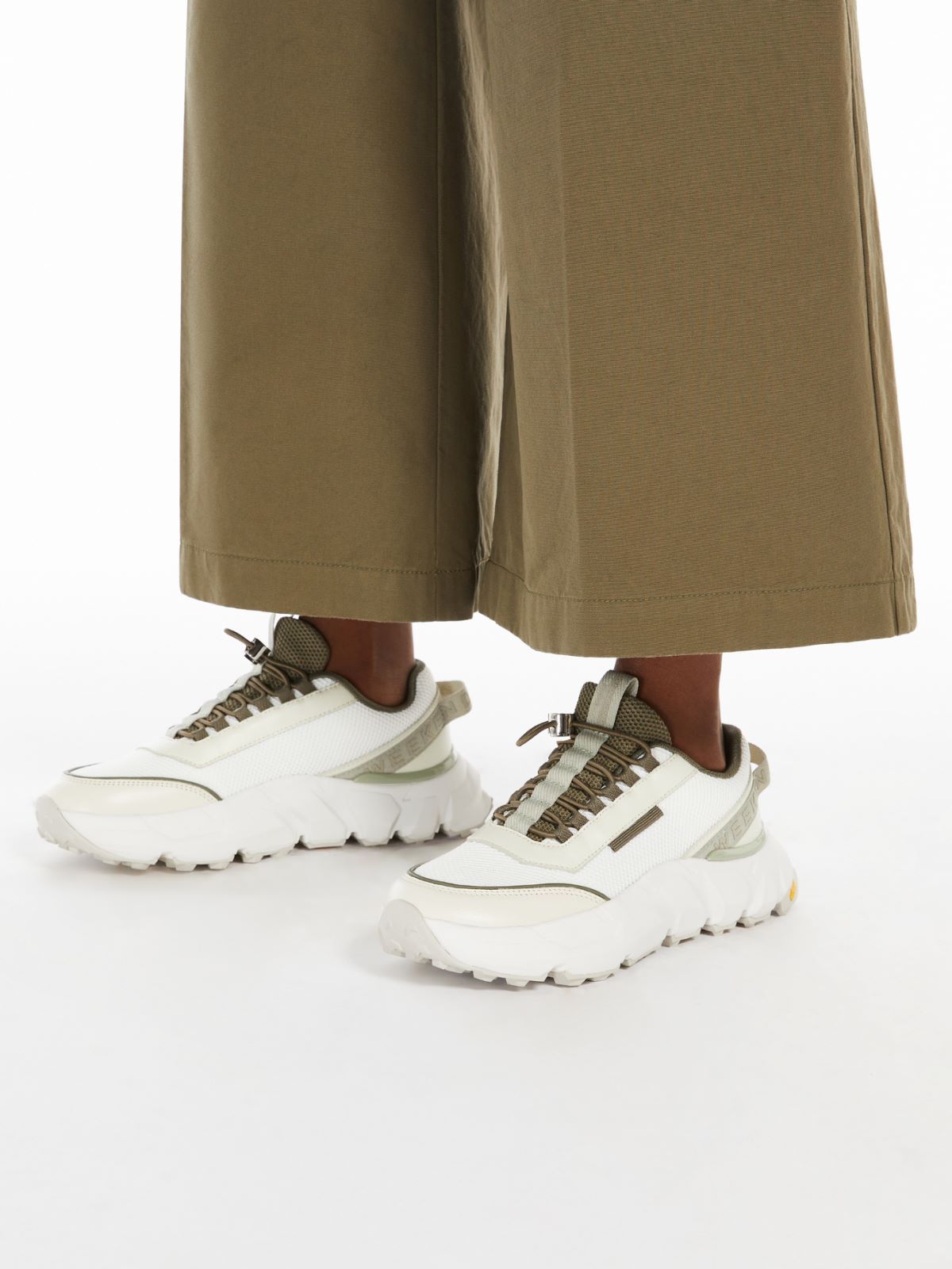 Weekend Max Mara Albatro Lace-up Sneakers In White