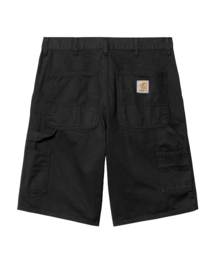 Carhartt Black Single Knee Denim Shorts In Black