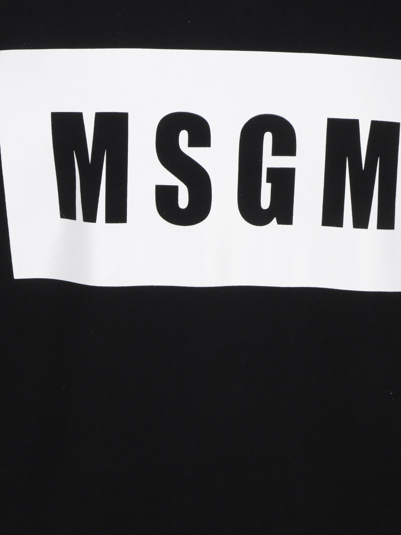 Msgm Logo-print Cotton Sweatshirt In Black