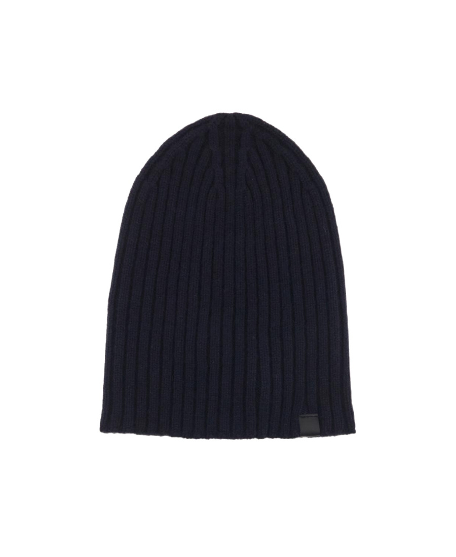 Tom Ford Logo Patch Knitted Beanie In Black