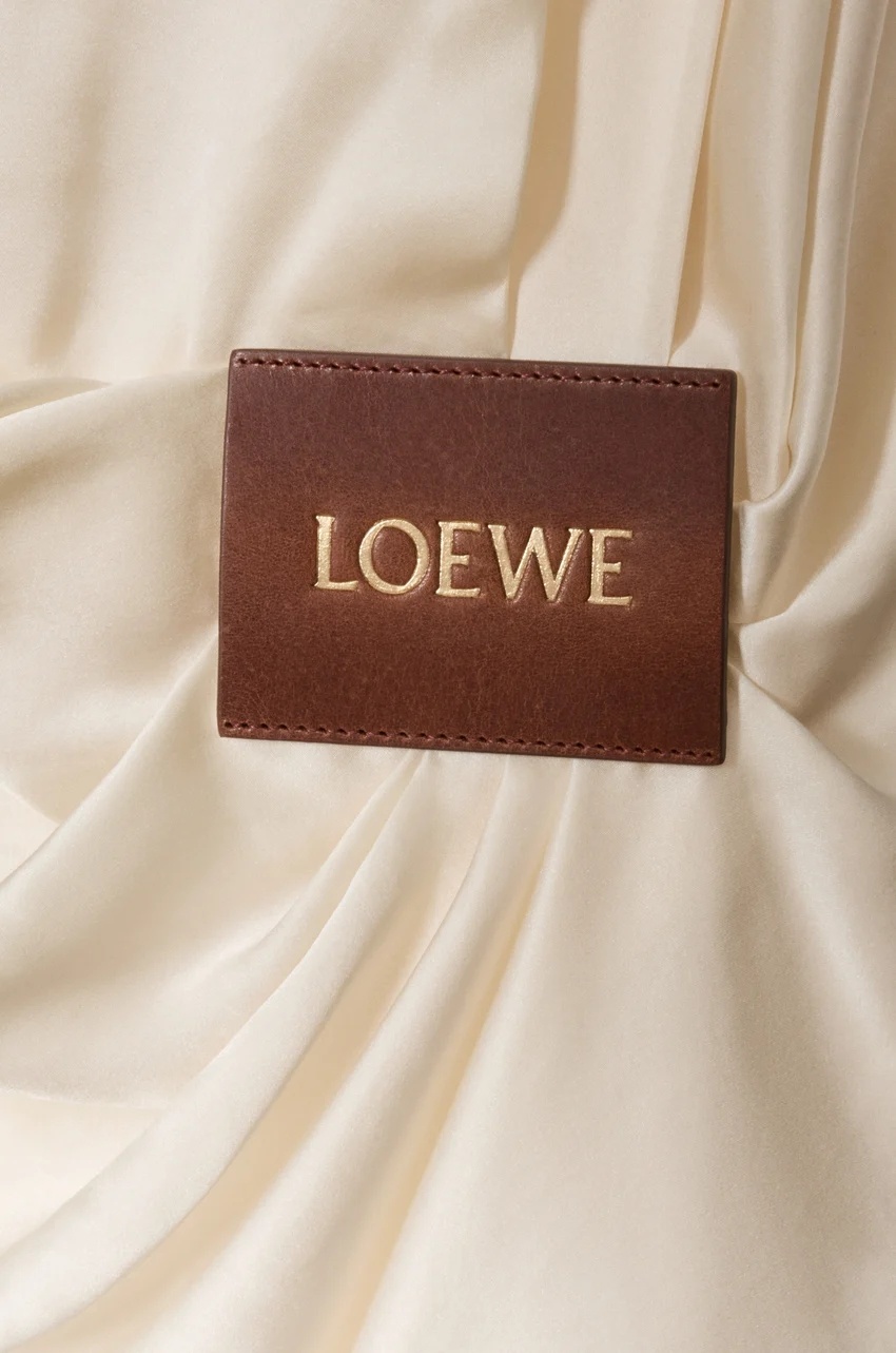 Loewe Draped Dress In Silk In White