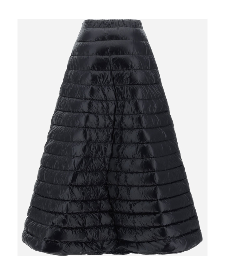 Herno Drawstring Padded Down Maxi Skirt In Black