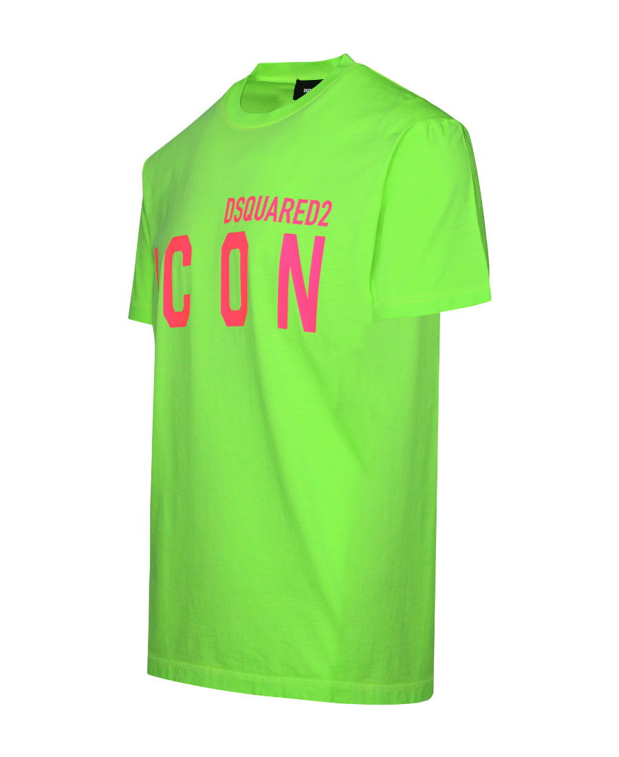 Shop Dsquared2 Icon Logo-print T-shirt In Green