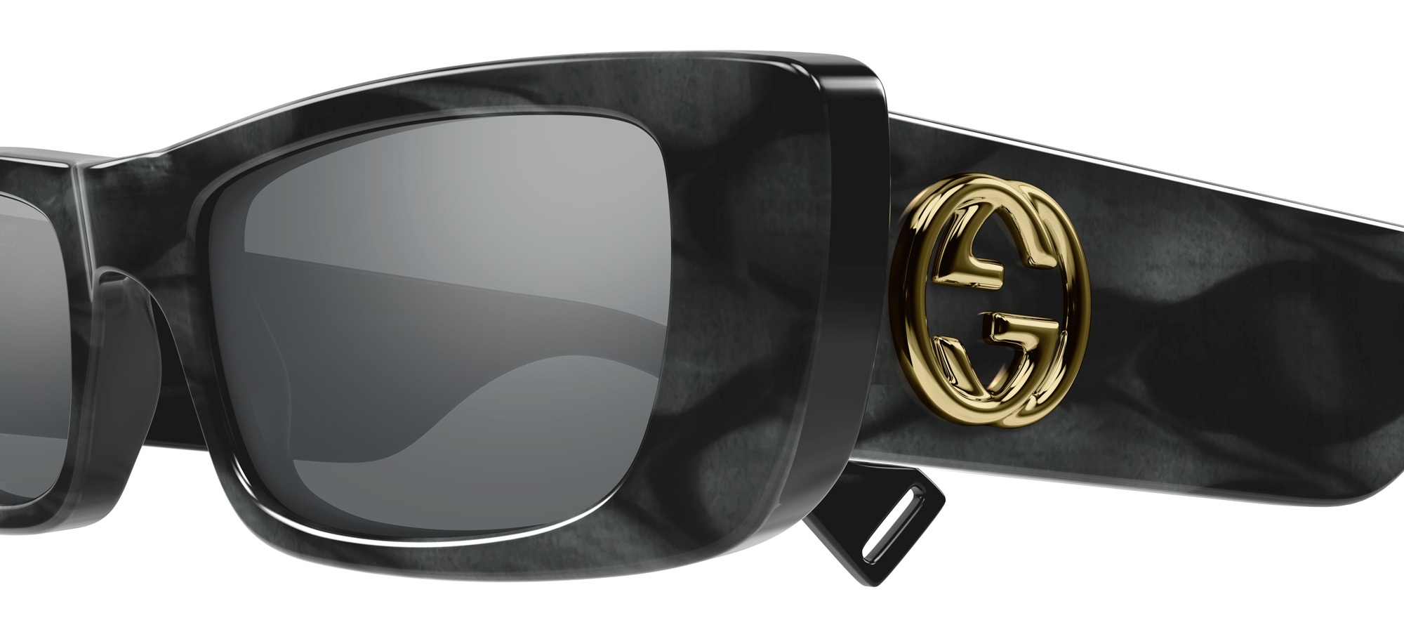 Gucci Rectangular-frame Sunglasses In Black