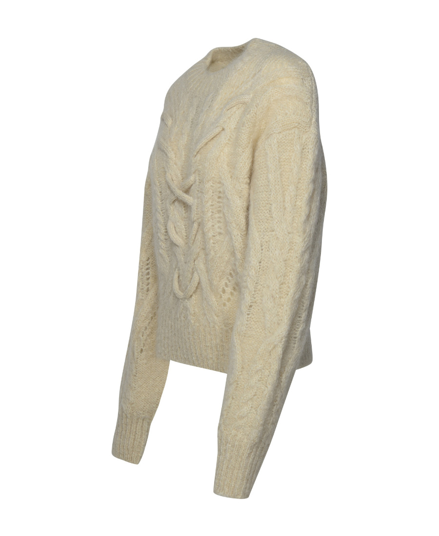 Isabel Marant Round Neck Long-sleeved Sweater In Nude