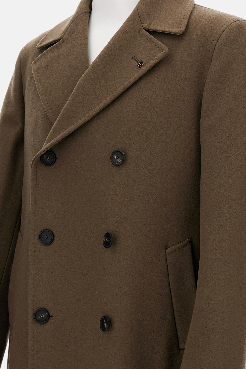 Tagliatore Long Sleeve Coat In Green