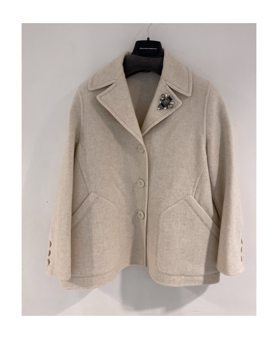 Ermanno Scervino Lapel Suit Jacket In Nude
