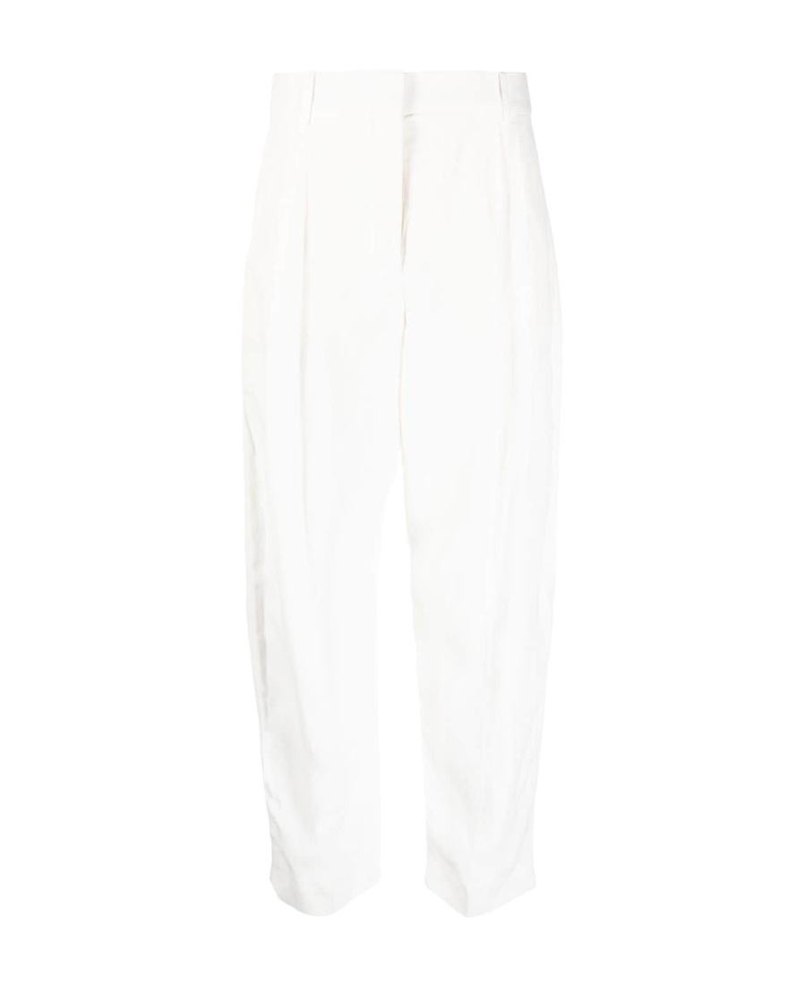 Stella Mccartney High-waisted Loose Fit Trousers In White