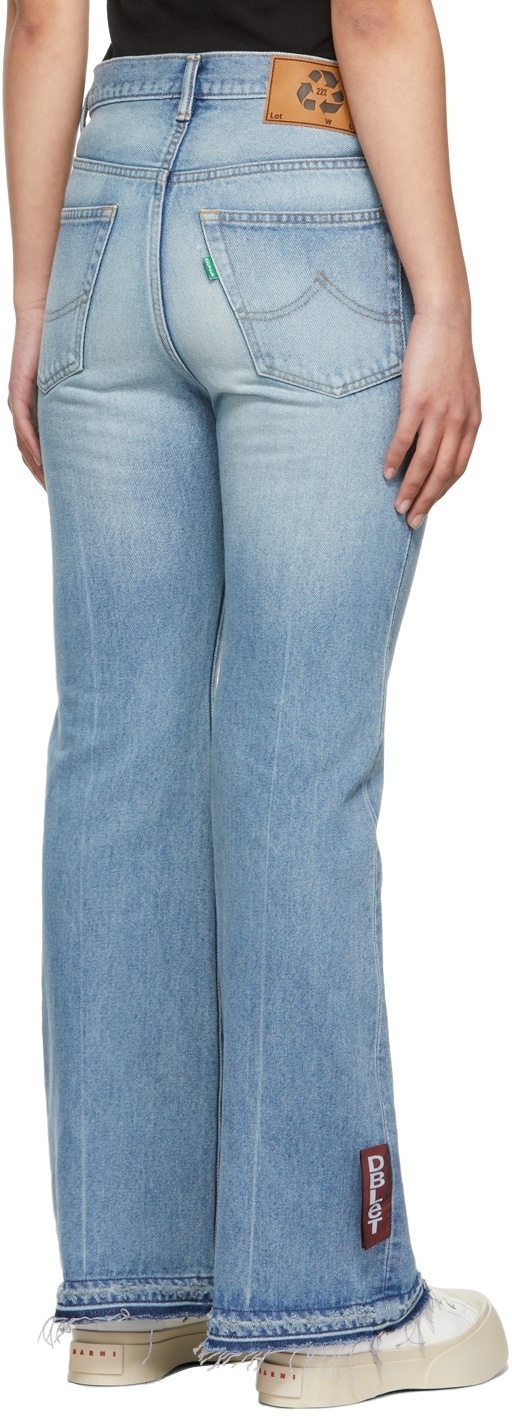 Doublet High-waisted Flared Jeans In Blue