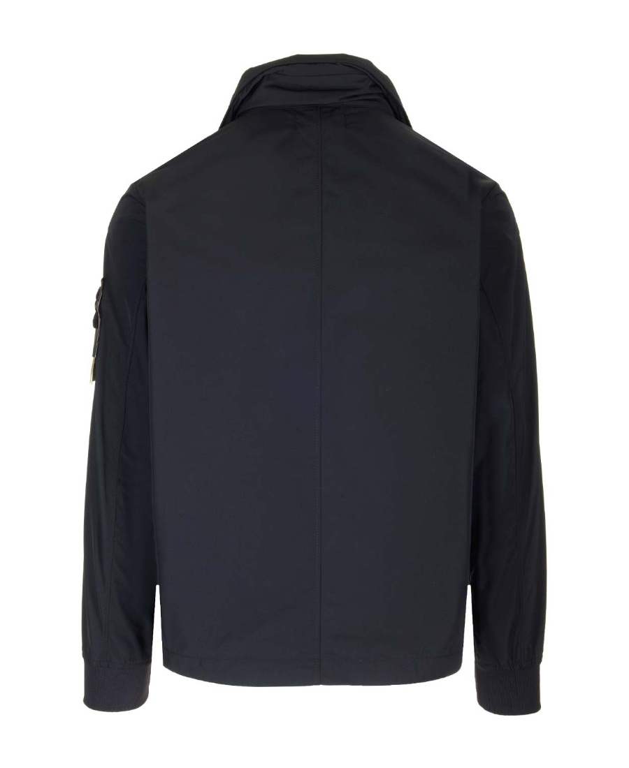 Stone Island Logo Patch Jacket In Blue