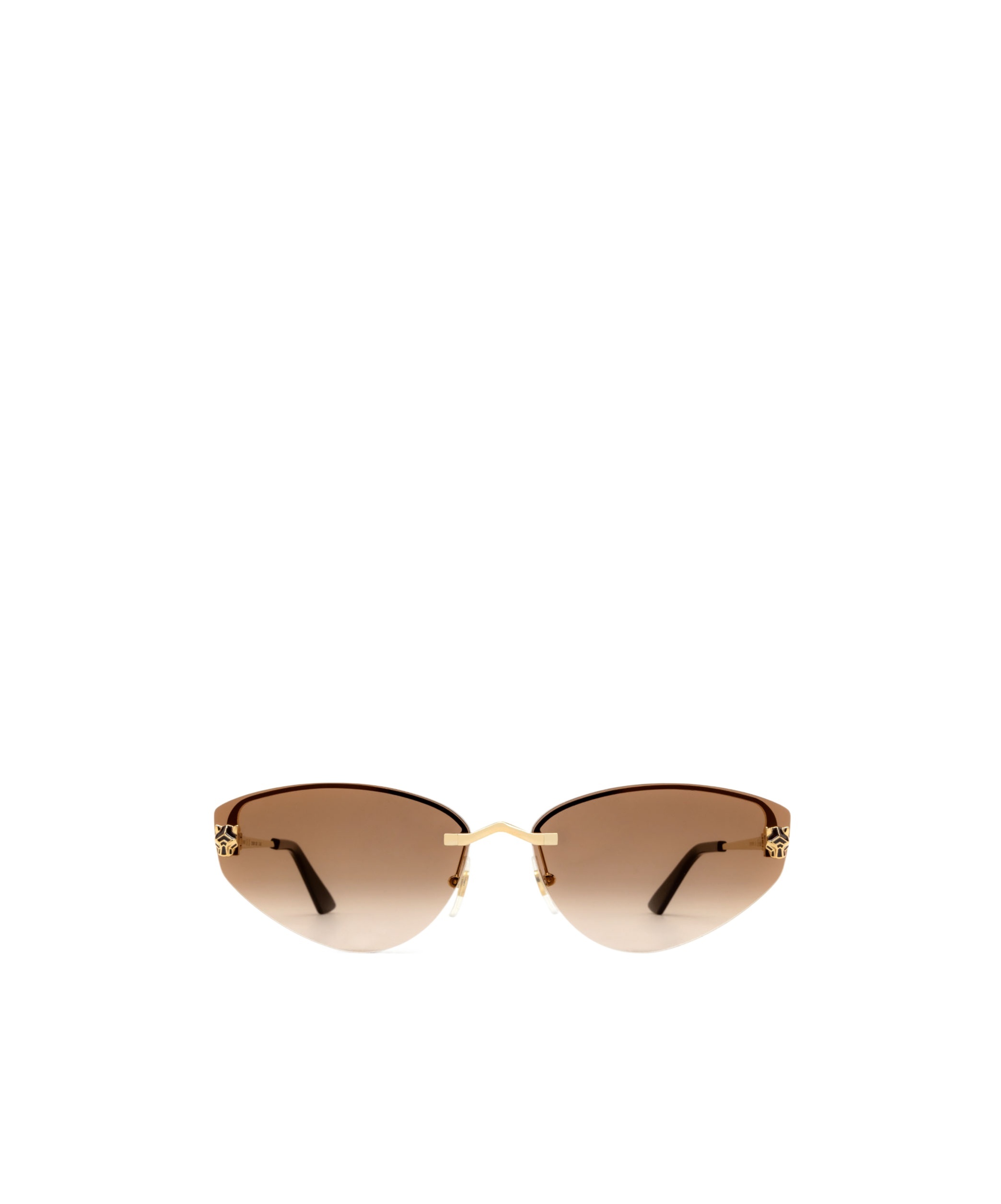 Cartier Cat-eye Frame Sunglasses In Brown