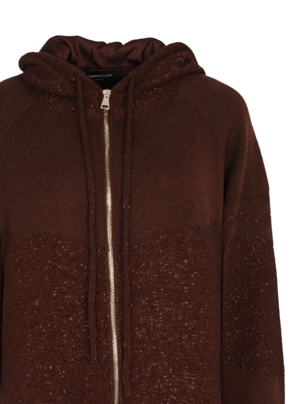 Fabiana Filippi Long Sleeve Jacket In Brown