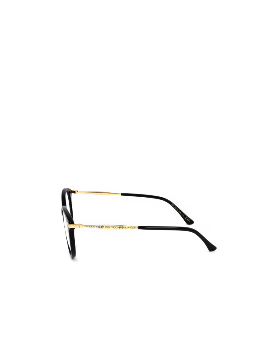 Jimmy Choo Eyewear Round Frame Glasses In Black