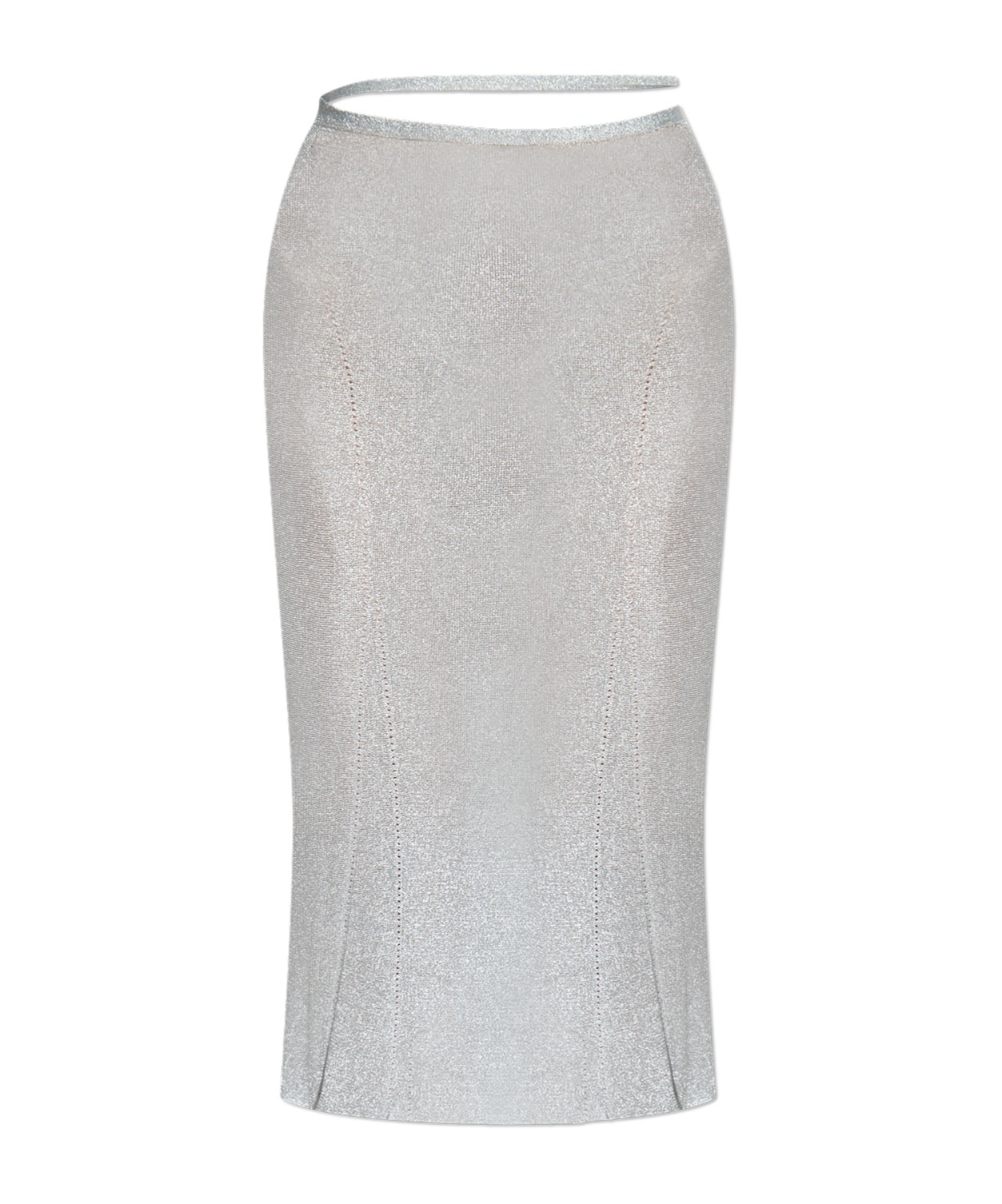 Jacquemus The Brilho Knit Skirt In Gray
