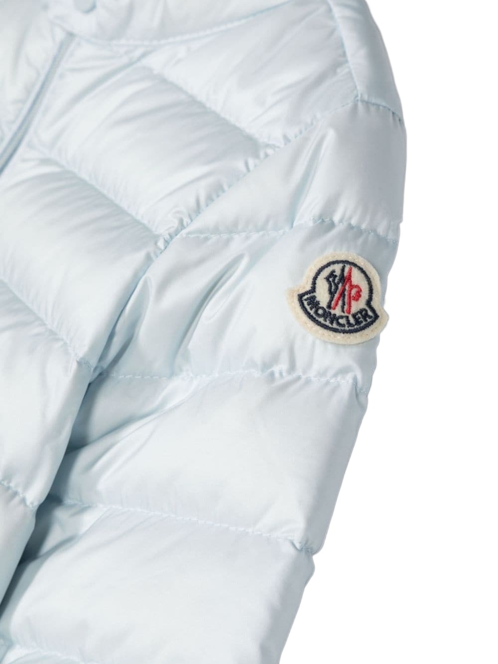 Moncler Long-sleeved Down Jacket In Blue