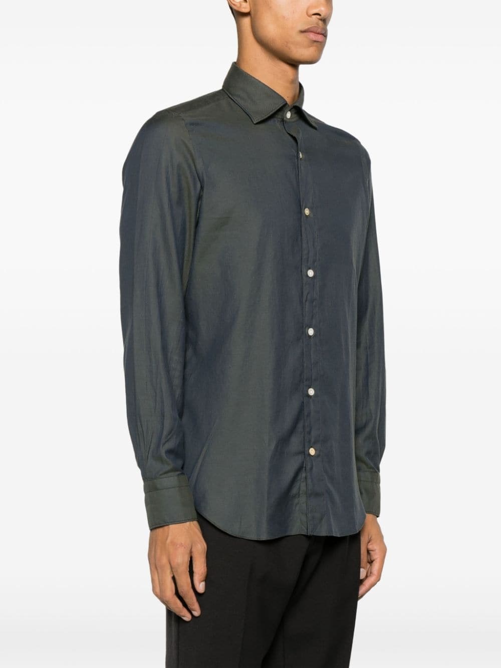 Shop Finamore 1925 Napoli Tokyo Cotton Shirt In Black