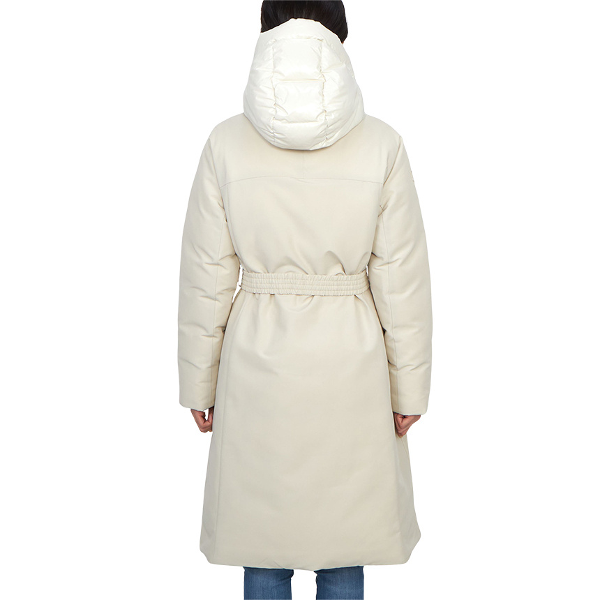 Duvetica Long-sleeved Hooded Down Jacket In White