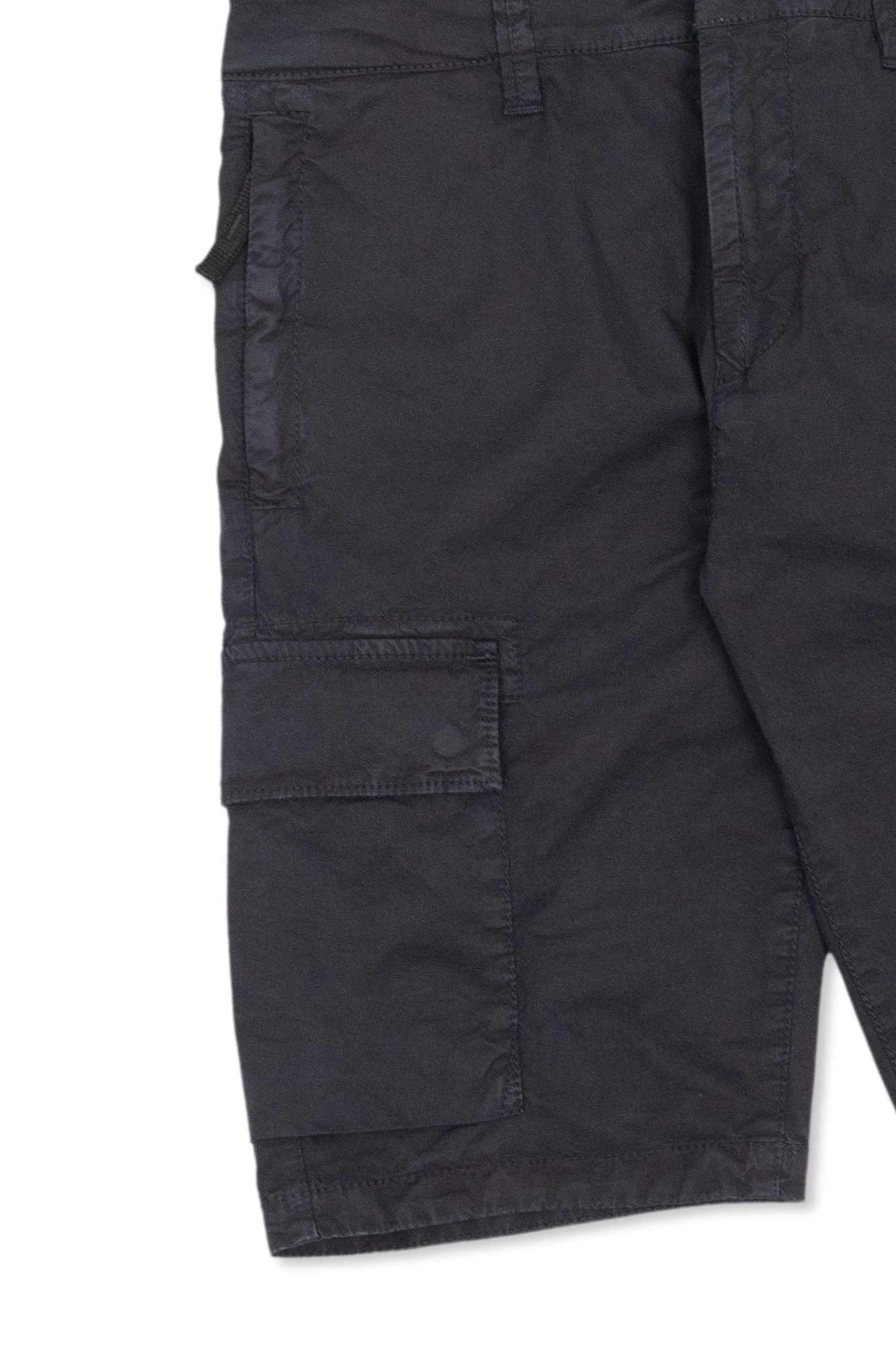 Stone Island Compass-patch Cargo Shorts In Blue