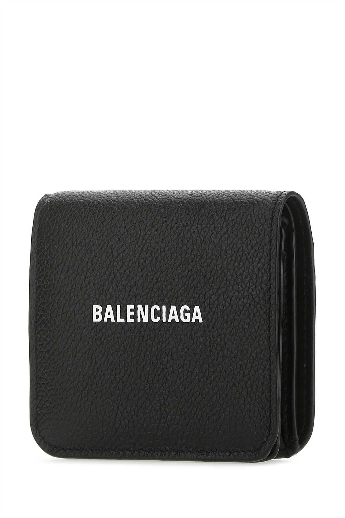Balenciaga Logo Printed Wallet In Black