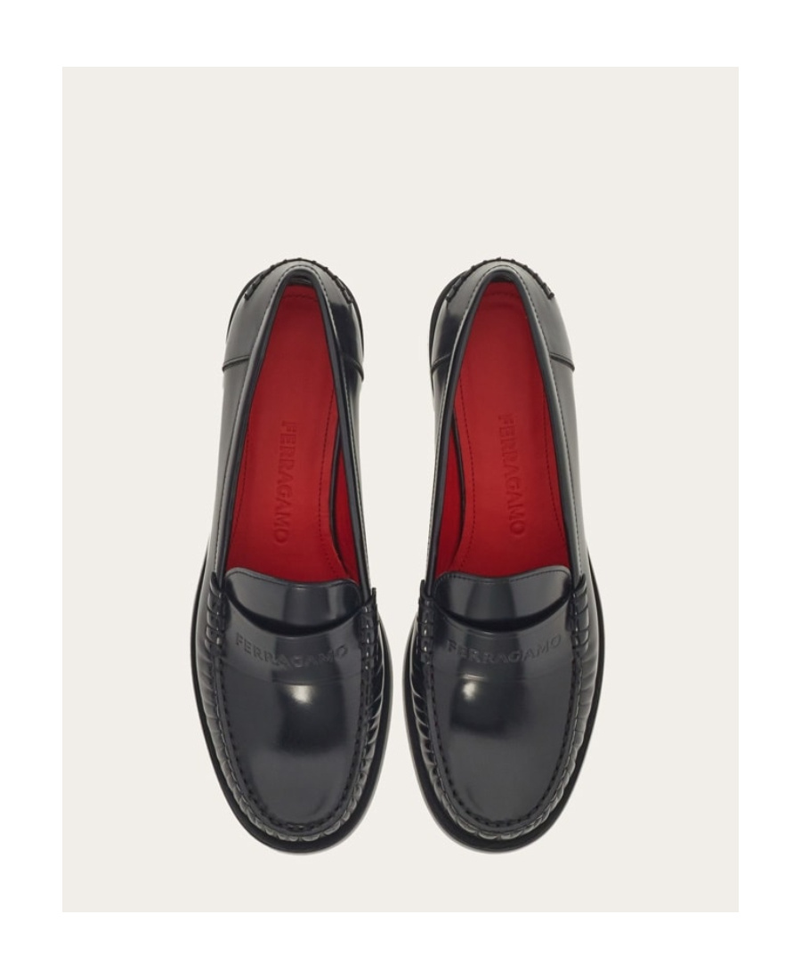 Ferragamo Detail Men Tailor Mocassin In Black