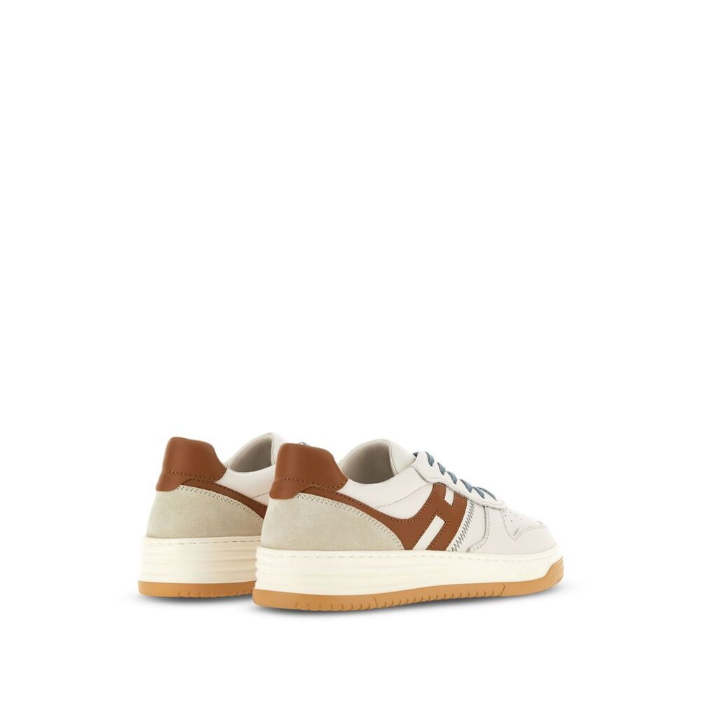 Hogan White And Brown Leather In Brown