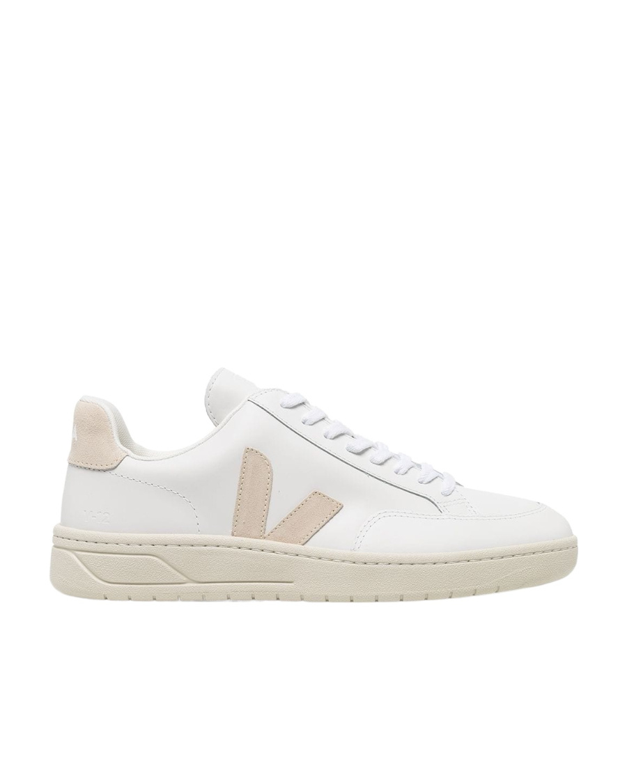 Veja V-12 Leather Sneakers In White