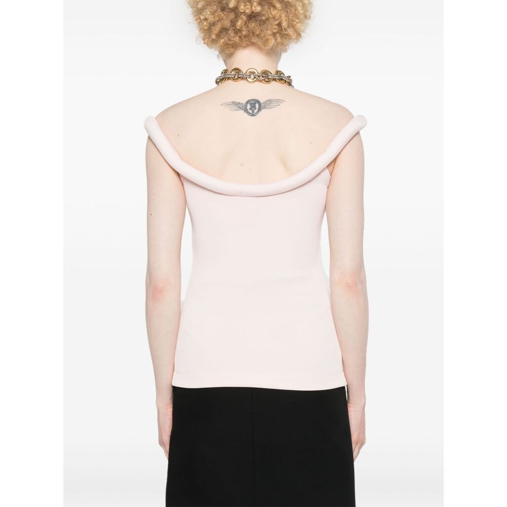 Alexander Mcqueen 3d-detailing Sleeveless Top In Pink