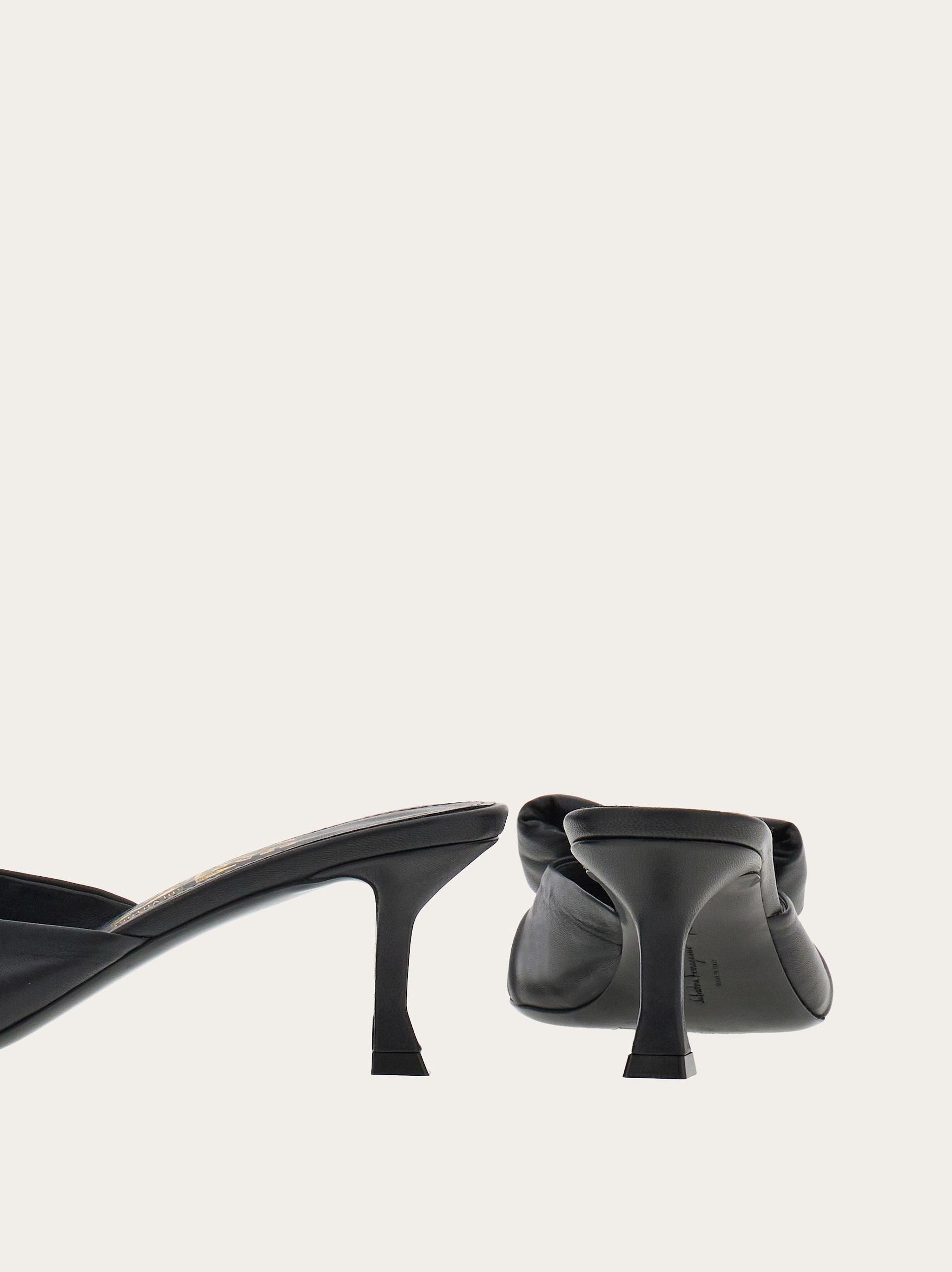 Ferragamo Woman Padded Vara Bow Slide In Black