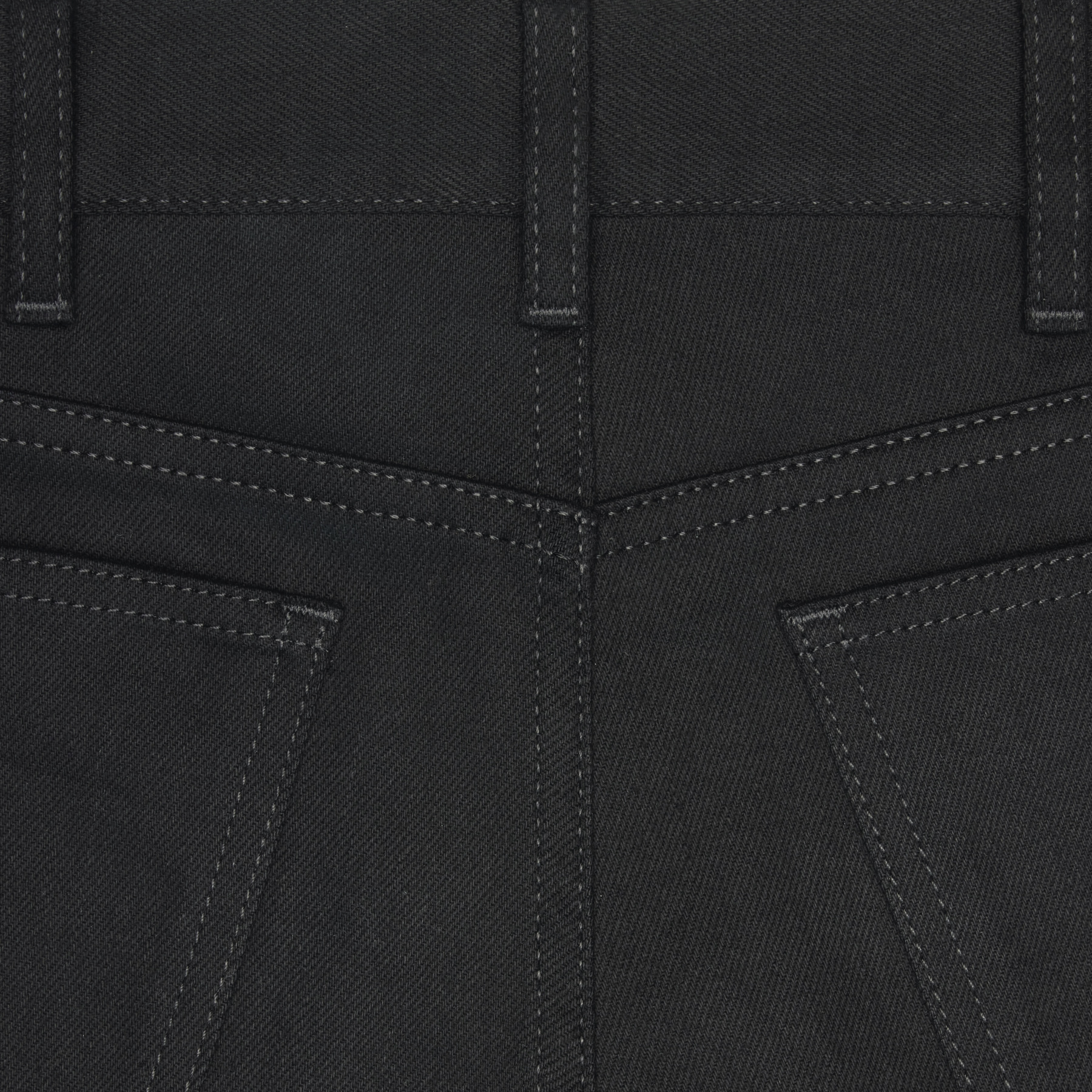 Celine Belt Ring Denim Trousers In Black