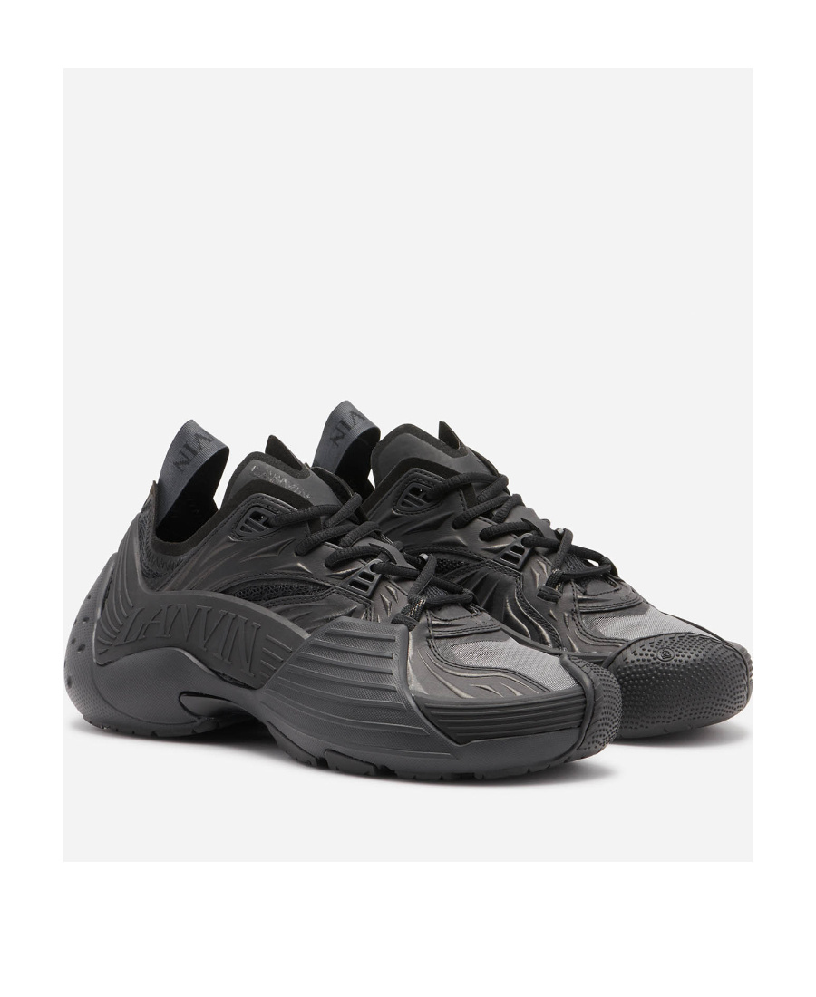 Lanvin Woman Sneakers Black Size 8 Textile Fibers In Black