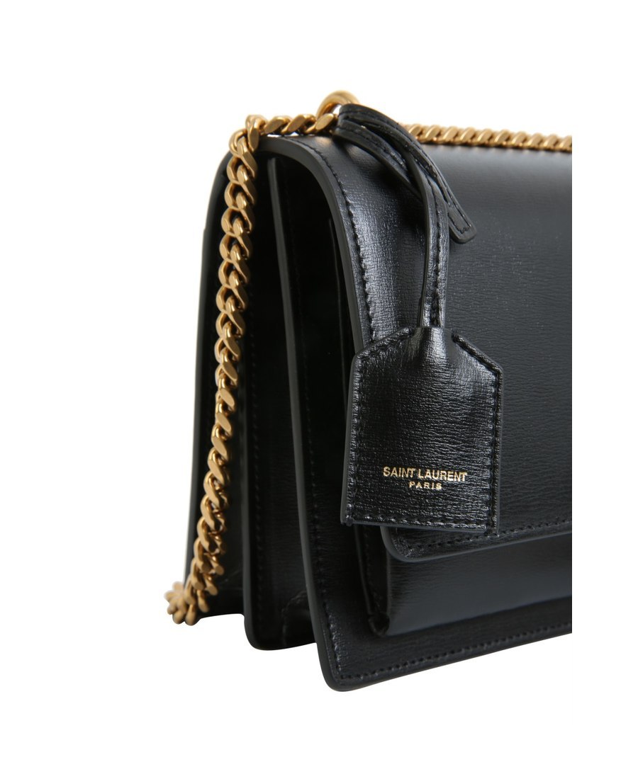 Saint Laurent Sunset Chain Bag In Black