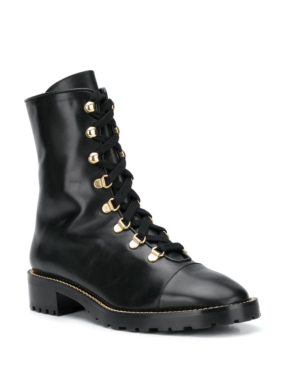 Stuart Weitzman Kolbie Lace-up Boots In Black