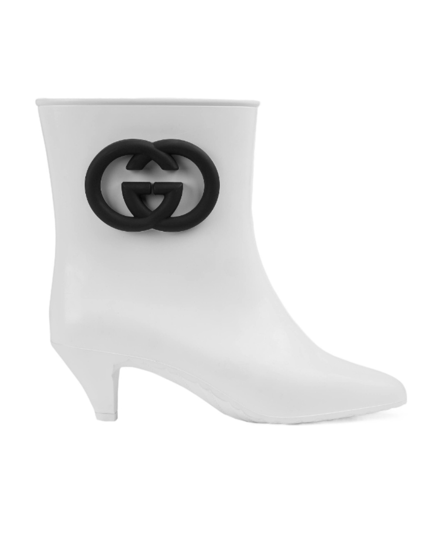 GUCCI INTERLOCKING G POINTED-TOE BOOTS