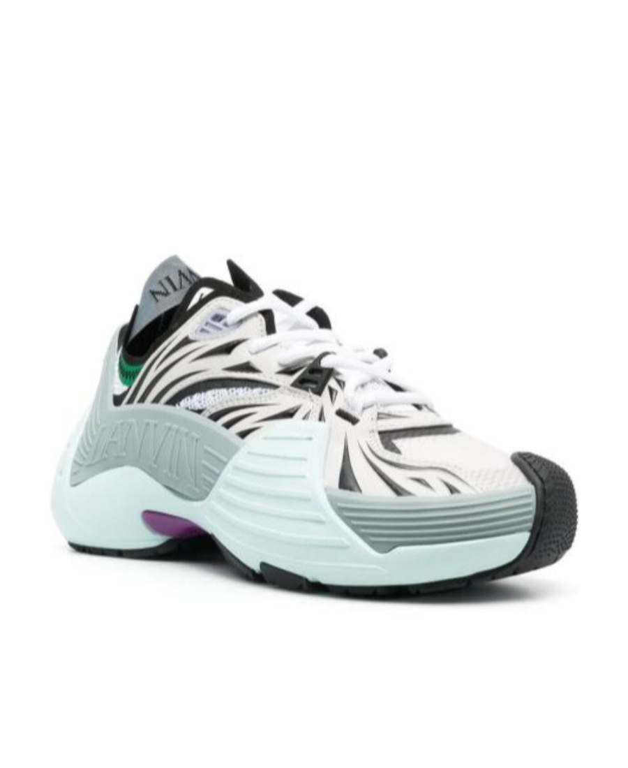 Lanvin Blue Flash X Low Top Sneakers In White
