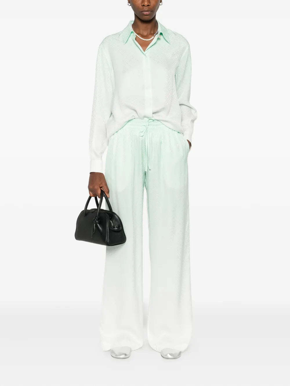 Casablanca Gradient Textured Shirt In White